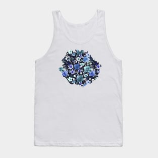 WINTER FLOWER BOUQUETS DARK BLUE Tank Top